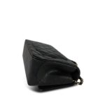 25S Black Caviar Quilted Coco Crush Top Handle Single Flap Light Gold Hardware - Image 8