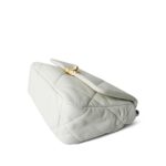 20A White Goatskin Quilted 19 Flap Small Mixed Hardware - Image 8