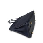 Birkin 25 Bleu Nuit Veau Togo Gold Plated A Stamp - Image 12