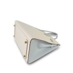 Birkin 25 Bi-Color Horseshoe (HSS) Craie/Bleu Glacier Epsom Gold Plated U Stamp - Image 18