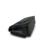 25S Black Caviar Quilted Coco Crush Top Handle Single Flap Light Gold Hardware - Image 9