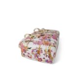 Calfskin Embroidered Butterfly Printed Lady D-Joy Multicolor - Image 13