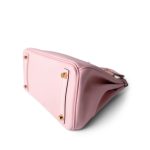 Birkin 25 Rose Sakura Swift Gold Plated X Stamp - Image 8