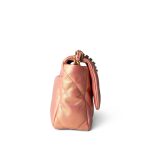 21P Iridescent Pink/Gold Lambskin Quilted 19 Flap Small Mixed Hardware - Image 5
