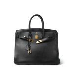 Birkin 35 Noir Gulliver Gold Plated [B] Stamp - Image 14