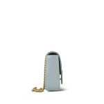 Celine Ice Blue Shiny Calfskin Claude Chain Shoulder Bag Light Gold Hardware - Image 5