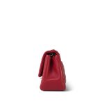Red Lambskin Quilted Mini Square Flap SHW - Image 4