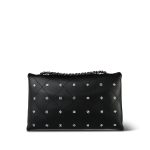 Black Lambskin Quilted CC Printed Envelope Flap Bag Clutch With Chain SHW - Image 3