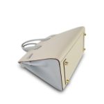 Birkin 25 Bi-Color Horseshoe (HSS) Craie/Bleu Glacier Epsom Gold Plated U Stamp - Image 19
