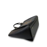 Black Caviar Quilted Deauville Shopping Tote Medium Studded Light Gold Hardware - Image 12
