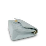 Light Blue Lambskin Quilted Classic Flap Medium Gold Hardware - Image 9