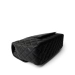 Black Caviar Quilted XXL Jumbo Single Flap Light Gold Hardware - Image 10