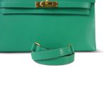 Kelly Elan Menthe Chevre Chamkila Gold Plated W Stamp - Image 11