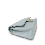 Light Blue Lambskin Quilted Classic Flap Medium Gold Hardware - Image 11