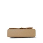 Beige Clair Lambskin Quilted Classic Flap Medium GHW - Image 5