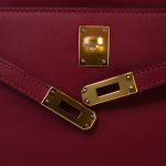 Kelly Pochette Rouge Grenat Swift Gold Plated X Stamp - Image 13