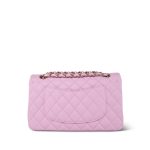 22S Pink Caviar Quilted Classic Flap Medium LGHW - Image 13