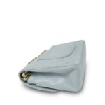 Light Blue Lambskin Quilted Classic Flap Medium Gold Hardware - Image 13