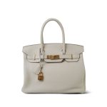 Birkin 30 Craie Veau Togo Gold Plated Y Stamp