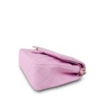 22S Pink Caviar Quilted Classic Flap Medium LGHW - Image 11