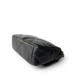 22A Black Lambskin Quilted 19 Flap Small Mixed Hardware - Image 9