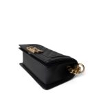 Black Caviar Quilted Small Boy Bag Aged Gold Hardware - Image 11