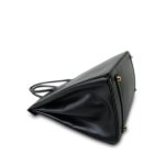 Birkin 35 Black Box Calfskin Gold Plated G Square Stamp - Image 5