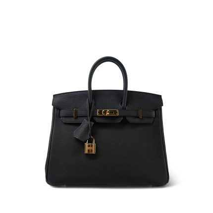 Birkin 25 Noir Togo Gold Plated Z Stamp