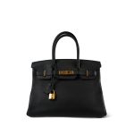 Birkin 30 Noir Togo Gold Plated A Stamp