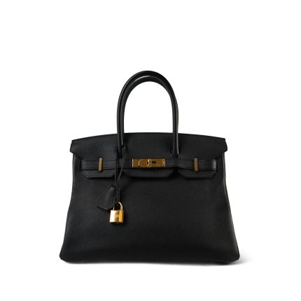 Birkin 30 Noir Togo Gold Plated A Stamp