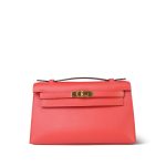 Kelly Pochette Rose Jaipur Epsom Gold Plated X Stamp