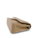 22A Dark Beige Caviar Quilted Medium Classic Flap Light Gold Hardware - Image 13