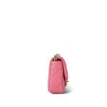 22P Pink Enamel Lambskin Quilted  Pending CC Small Square Flap Aged Gold Hardware - Image 7