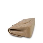22A Dark Beige Caviar Quilted Medium Classic Flap Light Gold Hardware - Image 15