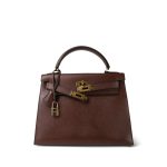 Kelly Sellier 28 Brown Courchevel Gold Plated (V) Stamp - Image 7