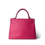Kelly 28 Rose Tyrien (Candy Color) Epsom Palladium Hardware [O] Stamp - Image 5