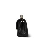 Black Lambskin Quilted Mini Crystal Top Handle LGHW - Image 3