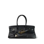 Shoulder Birkin 42 JPG Noir Clemence Gold Plated [J] Stamp - Image 5