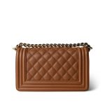 21K Caramel Boy Bag Small Caviar Quilted LGHW - Image 4