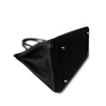 Birkin 30 Noir Ostrich Rose Gold Plated Z Stamp - Image 7