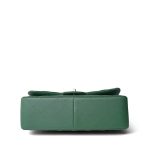 19B Dark Green Lambskin Quilted Classic Flap SHW - Image 7