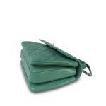 23C Green Lambskin Quilted Trendy CC Small Light Gold Hardware - Image 13