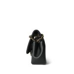 Black Lambskin Quilted A Real Catch Flap Aged Gold Hardware - Image 10