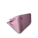 Birkin 30 Mauve Sylvestre Veau Epsom Palladium Plated Z Stamp - Image 11