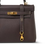 Kelly 25 Retourne Horseshoe (HSS) Ebene Togo Gold Plated B Stamp - Image 4