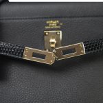 Kelly Touch 25 Retourne Black Lizard/Togo Permabrass Plated B Stamp - Image 20