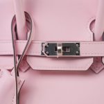 Birkin 25 Rose Sakura Swift Palladium Plated D Stamp - Image 12