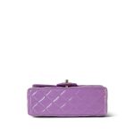 20C Purple Patent Quilted Mini Rectangular Flap Light Gold Hardware - Image 5