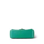 Green Lambskin Quilted Mini Top Handle Aged Gold Hardware - Image 5