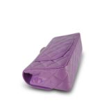 20C Purple Patent Quilted Mini Rectangular Flap Light Gold Hardware - Image 7